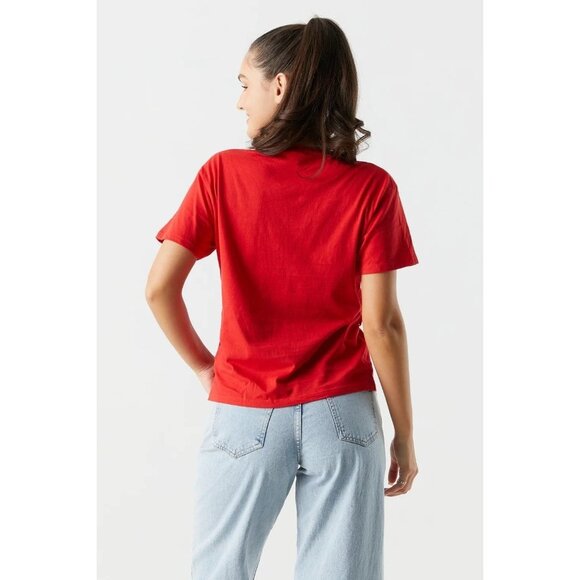 NWT STREETWEAR SOCIETY Roadway Legend Graphic Boyfriend T-Shirt Size M Color Red - Picture 2 of 7